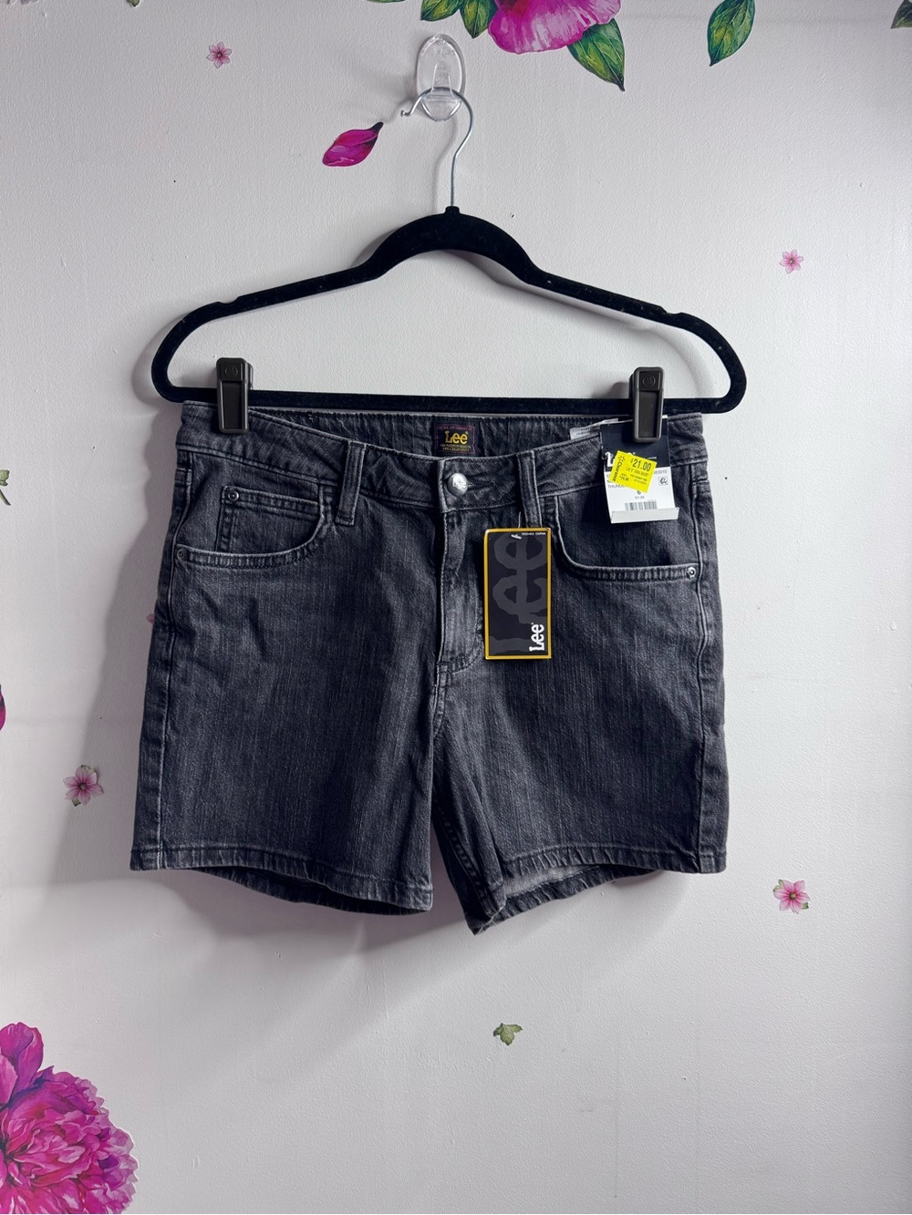 Lee Women's Charcoal Black Denim Shorts